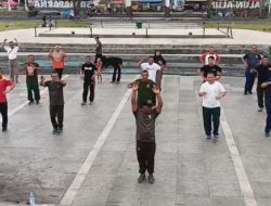 Apel Pagi dan Olahraga Bersama Koramil 1211/Singaparna, Muspika dan Satpol PP