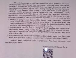 Wagub Sulbar Terbitkan Surat Perintah Penarikan Randis&nbsp;yang&nbsp; Dikuasai Pihak Tak Berhak