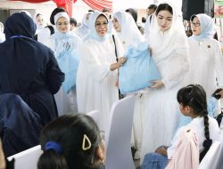 Seruni Kabinet Merah Putih Santuni Anak Yatim di Masjid Istiqlal
