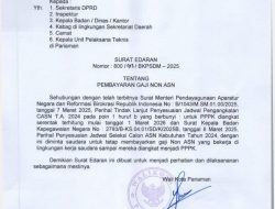 Pemkot Pariaman Terbitkan SE Pembayaran Gaji Non-ASN