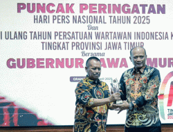 Puncak HPN 2025 dan HUT ke 79 PWI, Kapolda Jatim Raih Penghargaan Prapanca Award