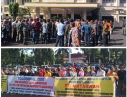 Masyarakat Kikim Area Kepung Pemkab Lahat, Kembalikan Lahan Masyarakat 5 Desa
