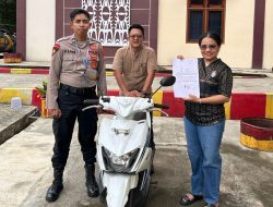 Polsek Heram Kembalikan Motor Hasil Curian kepada Pemiliknya