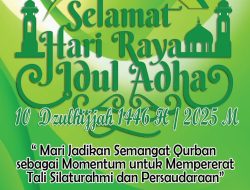 Pimpinan dan Anggota DPRD Kabupaten Sidoarjo Mengucapkan Selamat Hari Raya Idul Adha 10 Dzulhijjah1446 Hijriyah/2025 Masehi