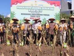 Kapolres Batu Bersama Forkopimda Kota Batu Laksanakan Panen Raya Jagung Serentak Kuartal II