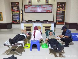 Peringati Hari Bhayangkara ke-79 Polres Lampung Utara Gelar Bhakti Kesehatan Donor Darah