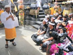 Wabup Badung Hadiri Karya Melaspas, Mupuk Pedagingan dan Mecaru Rsi Gana di Pura Dadia Ibu Panti Dukuh Bualu
