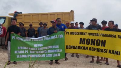 Masyarakat Gunung Kapur Demo PT Indocement Tunggal Prakasa Tbk Tuntut Peduli Lingkungan