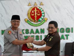 Kunjungan dan Silaturahmi Kapolda Sulbar kepada Kepala Kejaksaan Tinggi Sulbar