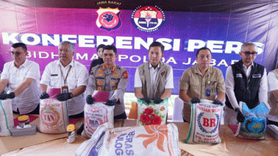 Satgas Pangan Polda Jabar Bongkar Praktik Curang Beras Premium, Omzet Capai Rp5 Miliar