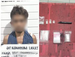 Satresnarkoba Polres Lahat Tangkap EP Warga Desa Merapi Saat Edar Sabu