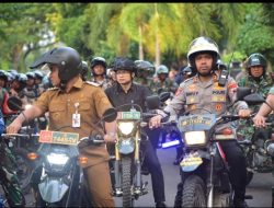 Pemkab Tegal, TNI dan Polri Gelar Apel Tiga Pilar Sinergitas Bersama. TNI dan Polri Tetap Siaga Menjaga Kondusifitas