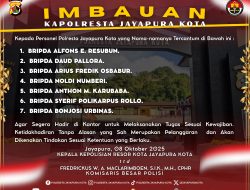 Kapolresta Jayapura Kota Imbau Tujuh Personelnya yang Mangkir Segera Masuk Kantor