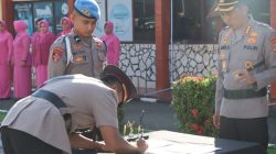 Kapolresta Mamuju Pimpin Upacara Serah Terima Jabatan Kapolsek Tommo Mamuju