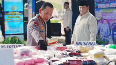 Presiden Prabowo Apresiasi Polri, 214 Ton Narkoba Dimusnahkan, Sebanyak 49.306 Terungkap dengan 65.572 Tersangka