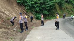 Polsek Ngantang dan SAR Brimob Gelar Patroli Gabungan Mitigasi Bencana Daerah Rawan Longsor