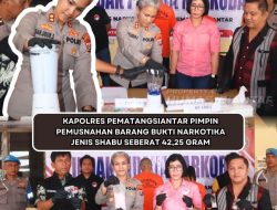 Kapolres Pematangsiantar Pimpin Pemusnahan Barang Bukti Sabu 42,25 Gram