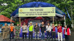 Petugas Gabungan Operasi Lilin Polres Maros Mulai Berjaga di Posko Pengamanan Mulai Hari Ini