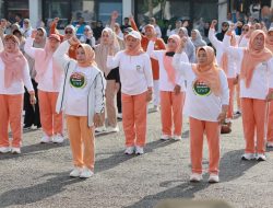 Senam Bersama Meriahkan HUT ke-26 DWP Barito Kuala