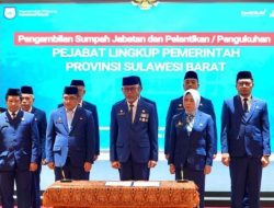 Gubernur Suhardi Duka Lantik 14 Pejabat Pimpinan Tinggi Pratama Pemprov Sulbar