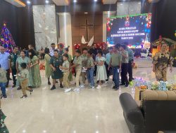 Perayaan Natal Bersama Keluarga Besar Korem 022/PT Satdisjan dan Kodim 0207/SML Berlangsung Meriah