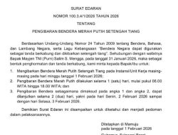 Pemprov Sulbar Instruksikan Pengibaran Bendera Setengah Tiang Sebagai Tanda Penghormatan Atas Wafatnya Wagub Sulbar