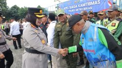 Apel Siaga Kamtibmas Lawan Hoaks dan Propokasi di Lapangan Promoter Polres Metro Bekasi