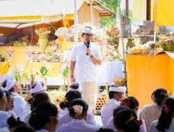 Bupati Badung Mendem Pedagingan di Pelinggih Meru, Upacara Melaspas Pura Desa dan Puseh Blahkiuh