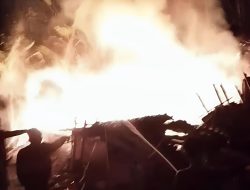 Rumah Milik Janda Lansia Hangus Terbakar di Desa Bangsalsari Jember