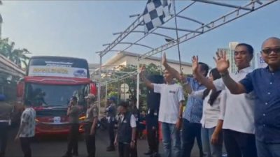 Fauzi Amro Lepas 1.000 Pemudik dari Kompleks DPR Lewat Program Mudik Gratis SAFA