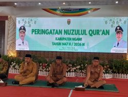 Bupati Ony Anwar Harsono Hadiri Peringatan Nuzululqur’an di Kabupaten Ngawi