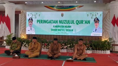 Bupati Ony Anwar Harsono Hadiri Peringatan Nuzululqur’an di Kabupaten Ngawi