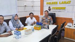 Ketua PWI Lahat Audensi disambut Hangat Kapolres Lahat