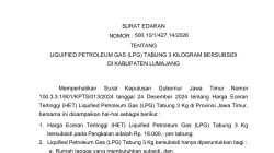 Gas Melon “Dipagari”, Bupati Lumajang Keluarkan Surat Edaran Keras, Pangkalan Diawasi, Harga Dipatok Rp18 Ribu