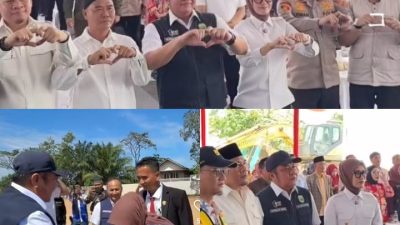 Gubenur Sumsel dan Wabup Lahat Hadiri Peletakan Batu Pertama Pembangunan Jembatan Air Lawai