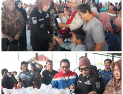 Wabup Lahat Widia Ningsih Hadiri Pasar Murah Masyarakat Beli Sembako Hanya Cukup Uang Rp30 ribu