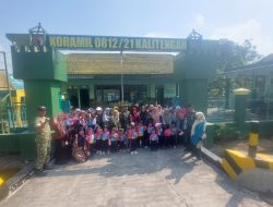 Koramil 0812/21 Kalitengah Sambut Kunjungan Edukatif Siswa-siswi SPS Flamboyan Desa Tunjung Mekar