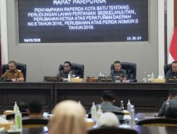 Plt Wali Kota Batu Sampaikan Tiga Raperda ke DPRD: Perkuat Ketahanan Pangan, Kelembagaan, dan Tata Kelola Aset