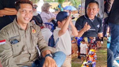 Ketua Tim Pemenangan BZ dan WIN Sudarman Nonton Kejurnas Motoprix Putaran 2 di Sirkuit Manggul Lahat
