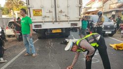Dahului Truk di Jalan Nasional Banyuwangi-Jember, Pengendara Motor Tewas di TKP