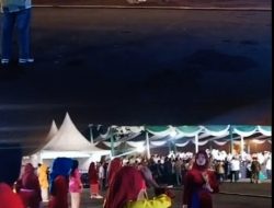 Drumband SMP Negeri 5 Meriahkan Pembukaan MTQ Sumsel Ke-XXXI Dihelat di Lapangan Seganti Setungguan