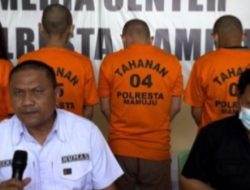 Satresnarkoba Polresta Mamuju Ungkap 2 Kasus Narkotika, Sepasang Calon Pengantin Bersama Calon Ipar dan Pengedar Obat Berbahaya Ditangkap