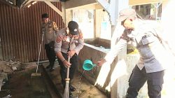 Peringati HUT Bhayangkara ke-80, Personel Polsek Rantau Selamat Gelar Bhakti Sosial di Masjid Al-Muttaqin