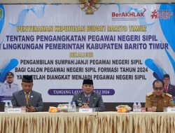 212 CPNS Formasi 2024 Resmi Diangkat Jadi PNS, Bupati Bartim Tekankan Integritas dan Pelayanan Prima