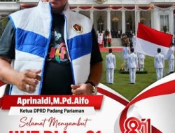 HUT ke-81 RI, Ketua DPRD Padang Pariaman: Kemerdekaan Harus Dirasakan hingga Pelosok Negeri