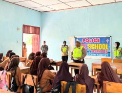 Satlantas Polres Simeulue Gelar “Police Go to School”, Aipda Rajidin Edukasi Pelajar Soal Keselamatan Berlalu Lintas