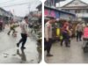 Pasca Kebakaran Pasar Bengkayang, Personil POLRI dan Petugas  Gabungan Bersihkan Lokasi