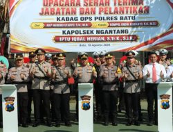 Rotasi untuk Akselerasi Pelayanan, Polres Batu Gelar Sertijab Kabag Ops dan Kapolsek Ngantang