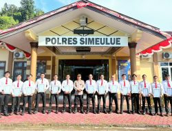 18 Personel Satreskrim Polres Simeulue Raih Penghargaan, Berhasil Ungkap Kasus Pencurian Emas