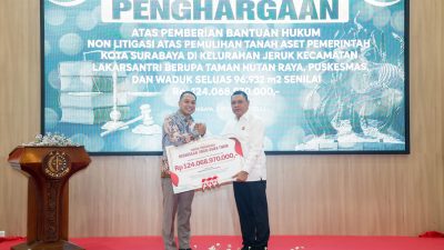 Aset Tanah Negara Senilai Rp124 Miliar Berhasil Diselamatkam Pemkot Surabaya